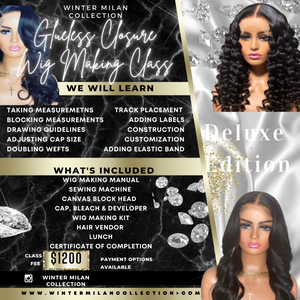 Deluxe Glueless Closure Wig Making Class